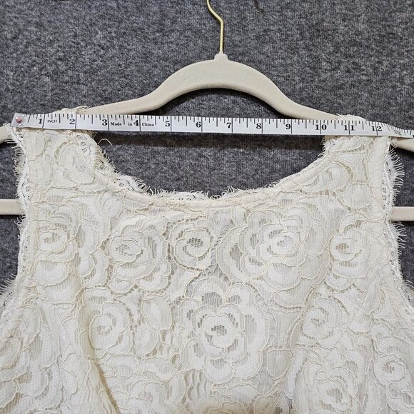 Adrianna Papell Sheath Dress Womens 4 Nylon‎ Blend Black White Lace Floral Mini - Picture 12 of 16